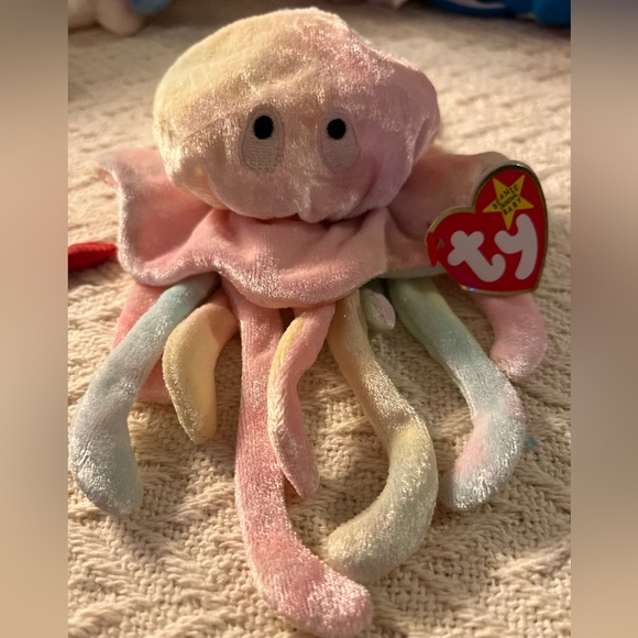 RARE ERROR TAG TY Beanie Baby Goochy Jellyfish Iridescent NEW Vintage 90s - Picture 7 of 7